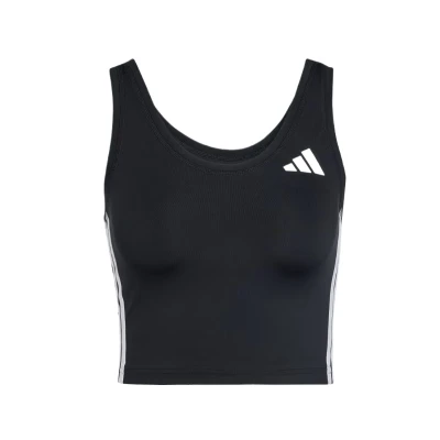 Adidas WE 3S CROP TANK BLACK/WHITE dámské tílko
