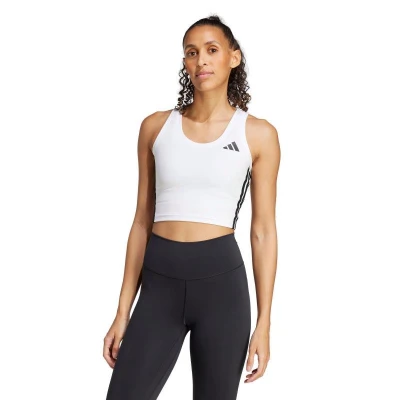 Adidas WE 3S CROP TANK WHITE/BLACK dámské tílko