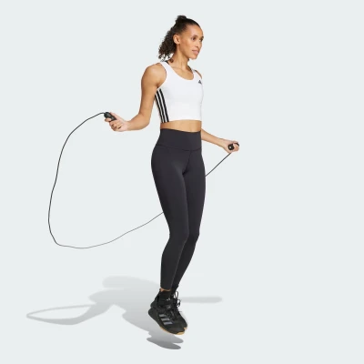 Adidas WE 3S CROP TANK WHITE/BLACK dámské tílko