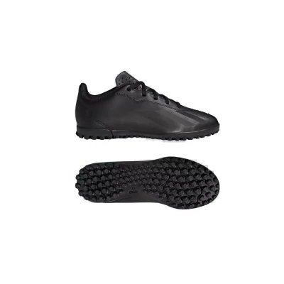 Adidas X CrazyFast.4 Jr TF core black/core black/core black chlapecké fotbalové kopačky turfy
