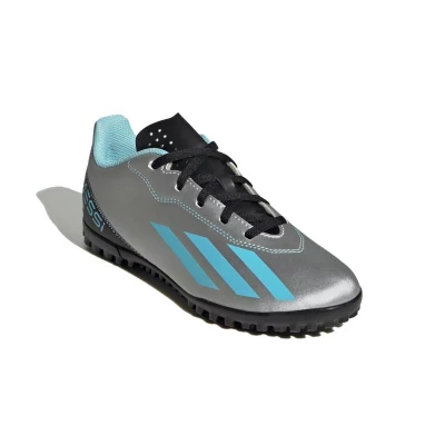 Adidas X CRAZYFAST MESSI 4 SILVMT/BLIBLU/CBLACK_IE4068_tf juniorské fotbalové kopačky