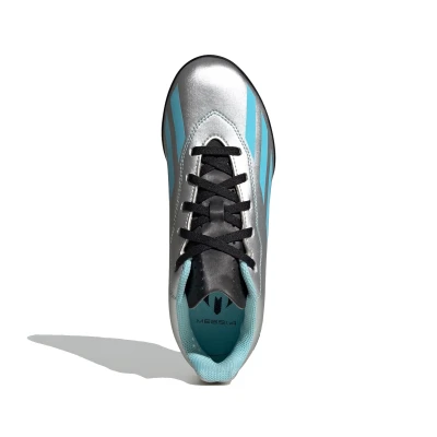 Adidas X CRAZYFAST MESSI 4 SILVMT/BLIBLU/CBLACK_IE4068_tf juniorské fotbalové kopačky