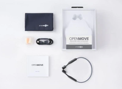 AfterShokz OpenMove šedá bezdrátová sluchátka s kostním přenosem zvuku