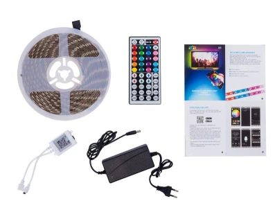Aga 2x Bluetooth RGB LED pásik 5m ovládač zdroj (VÝPREDAJ)