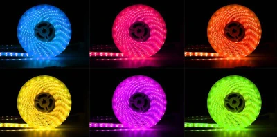 Aga 2x Bluetooth RGB LED pásik 5m ovládač zdroj (VÝPREDAJ)