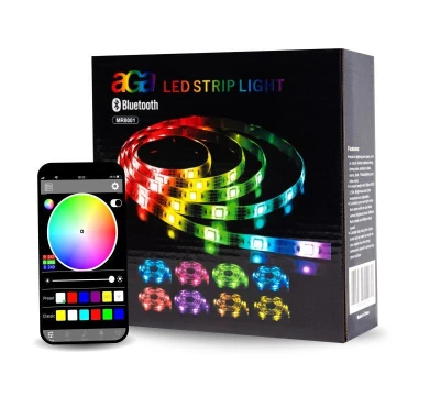 Aga 2x Bluetooth RGB LED pásik 5m ovládač zdroj (VÝPREDAJ)