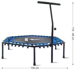 Aga FITNESS Trampolína 130 cm Modrá + madlo (VÝPRODEJ)