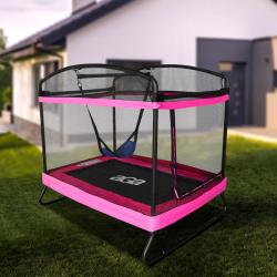 Aga Obdélníková trampolína 122x183 cm - růžová