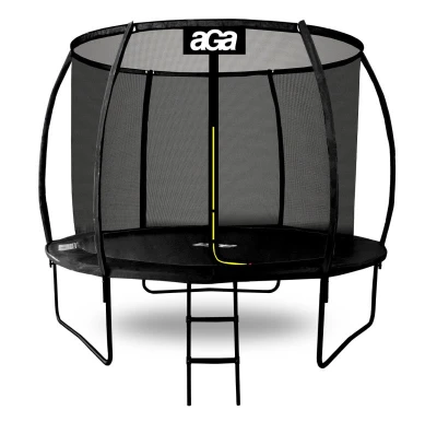 Aga SPORT EXCLUSIVE Trampolína 250 cm Černá + ochranná síť + žebřík Aga SPORT EXCLUSIVE Trampolína 250 cm Černá + ochranná síť + žebřík