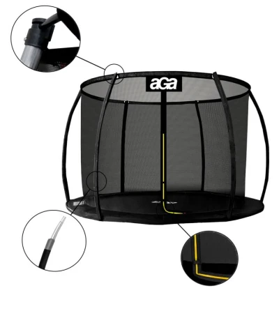 Aga SPORT EXCLUSIVE Trampolína 250 cm Černá + ochranná síť + žebřík