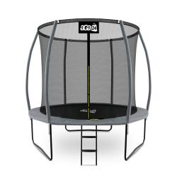 Aga SPORT EXCLUSIVE Trampolína 250 cm Šedá + ochranná síť + žebřík Aga SPORT EXCLUSIVE Trampolína 250 cm Šedá + ochranná síť + žebřík