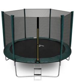 Aga SPORT TOP Trampolína 250 cm Dark Green + ochranná síť + žebřík