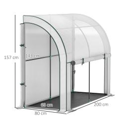 Aga Zahradní fóliovník ke stěně 200x80x157 cm