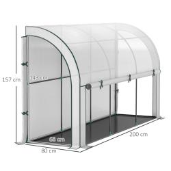 Aga Zahradní fóliovník ke stěně 300x80x157 cm