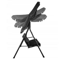 Aga Zahradní houpačka 170x118x153 cm Černá (VÝPRODEJ)