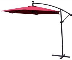 Aga Zahradní slunečník konzolový EXCLUSIV LED 300 cm Dark Red (VÝPRODEJ)