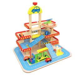 Aga4Kids Dřevěná čtyřpatrová Garáž MR6104 Aga4Kids Dřevěná čtyřpatrová Garáž MR6104