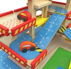 Aga4Kids Dřevěná čtyřpatrová Garáž MR6104 (VÝPRODEJ)