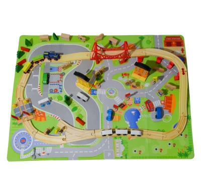 Aga4Kids Dřevěná vláčkodráha 75 dílů