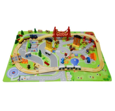 Aga4Kids Dřevěná vláčkodráha 75 dílů (VÝPRODEJ)