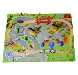 Aga4Kids Dřevěná vláčkodráha 75 dílů (VÝPRODEJ)