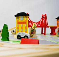 Aga4Kids Dřevěná vláčkodráha 75 dílů (VÝPRODEJ)