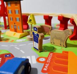 Aga4Kids Dřevěná vláčkodráha 75 dílů (VÝPRODEJ)