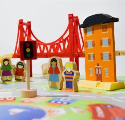 Aga4Kids Dřevěná vláčkodráha 75 dílů (VÝPRODEJ)