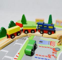 Aga4Kids Dřevěná vláčkodráha 75 dílů (VÝPRODEJ)