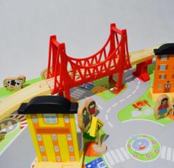 Aga4Kids Dřevěná vláčkodráha 75 dílů (VÝPRODEJ)