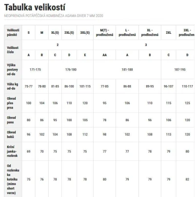 Agama Neoprénová potápačská kombinéza DIVER 7 mm 2020