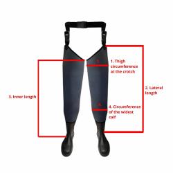 Agama Neoprénové brodiace nohavice 6,5 mm do pása s popruhmi