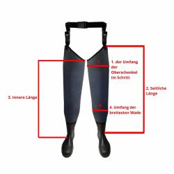 Agama Neoprénové brodiace nohavice 6,5 mm do pása s popruhmi