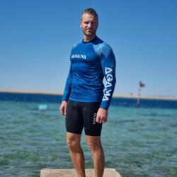 Agama Pánske lycrové tričko BLUE MAN, dlhý rukáv