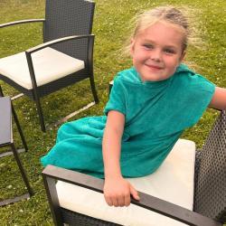 Agama Pončo COTTON PREMIUM KID pro děti POUZE aqua (VÝPRODEJ)