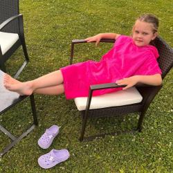 Agama Pončo COTTON PREMIUM KID pro děti POUZE aqua (VÝPRODEJ)