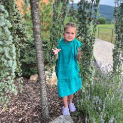 Agama Pončo COTTON PREMIUM KID pro děti POUZE růžová (VÝPRODEJ)