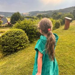 Agama Pončo COTTON PREMIUM KID pro děti POUZE růžová (VÝPRODEJ)