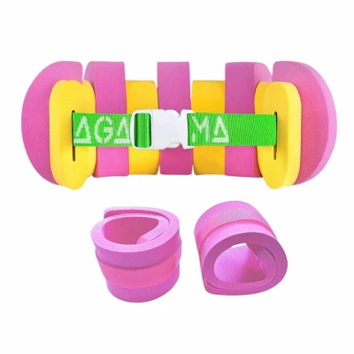 Agama SET plavecký pás SWIM (růžová/žlutá) + rukávky Agama EVA