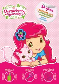Akim Maluj, najdi, počítej sešit s aktivitami Jahůdka (Strawberry Shortcake)