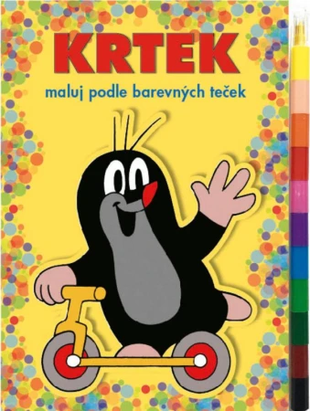 Akim Maluj podle barevných teček Krtek (Krteček) II. omalovánky s voskovkami Akim Maluj podle barevných teček Krtek (Krteček) II. omalovánky s voskovkami