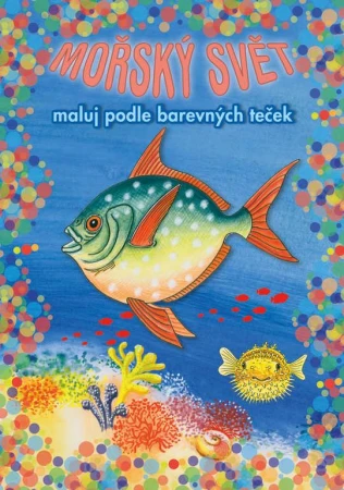 Akim Maluj podle barevných teček + Maxi voskovka 11 barev Mořský svět
