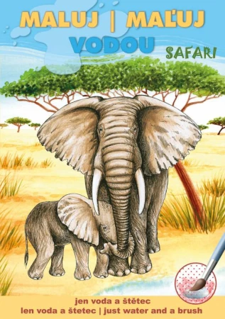 Akim Maluj vodou podle barevných teček Safari zvířátka A5