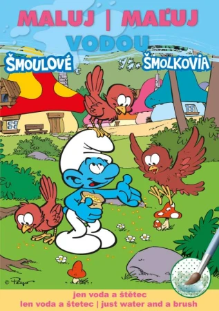 Akim Maluj vodou podle barevných teček Šmoulové A5