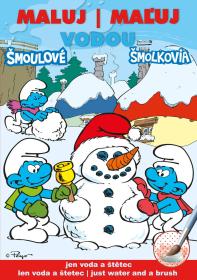 Akim Maluj vodou podle barevných teček Šmoulové zima A5