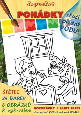 Akim Omalovánky Stačí přidat vodu! Pohádky set s barvami a štětcem Akim Omalovánky Stačí přidat vodu! Pohádky set s barvami a štětcem