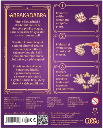 Albi Abrakadabra Kúzelnická akadémia Kúzlenie so svetlom na batérie Svetlo