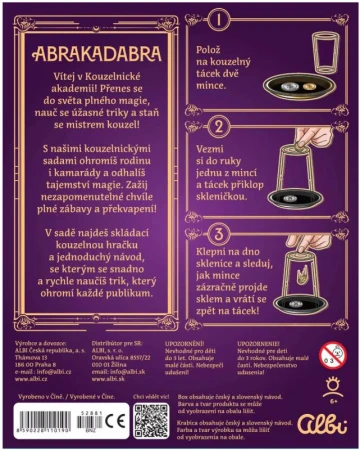 Albi Abrakadabra Kúzelnická akadémia Mince cez pohár