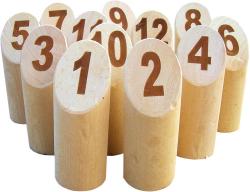 Albi DŘEVO Hra kuželky venkovní dřevěné Molkky original