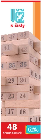 Albi DŘEVO HRA Věž jenga s čísly (společenská hra)